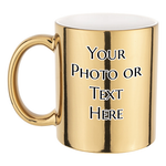 11oz Plated Ceramic Mug Gold Colour