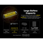 Nitecore Li Ion Rechargeable Usb C Battery 6000 Mah 3.6 V