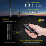 Nitecore E4 K 4400 Lumen Edc Flashlight