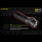 Nitecore E4 K 4400 Lumen Edc Flashlight