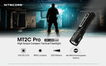 Nitecore Mt2 C Pro 1800 Lumens Usb Rechargeable Ultra Lightweight Tactical Flashlight