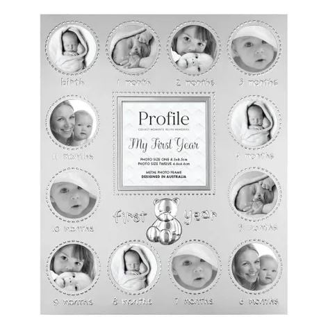 First Year Silver Metal Baby Frame