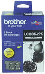 Brother LC38BK2PK Black Ink Cartridge Twin Pack