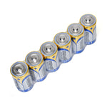 Maxell Alkaline C Size Bulk Six Pack Batteries In Shrink Wrap Packaging