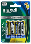 MAXELL ALKALINE BATTERY AA 4 PACK BLISTER