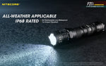 Nitecore Rechargeable Tactical Led Flashlight With Ceramic Tipped Strike Bezel