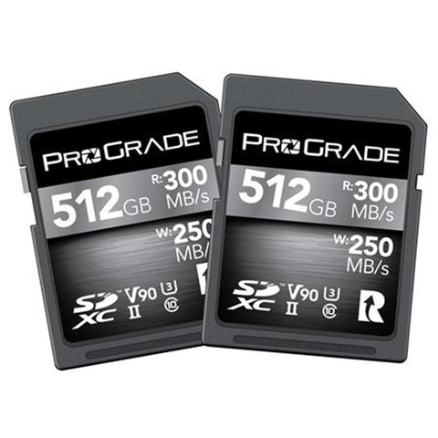 Prograde Digital Sdxc Cobalt Uhs Ii 512 Gb R300 Mb/S W250 Mb/S V90 2 Pk