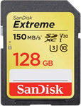 Sandisk Extreme Sdxc 128 Gb Up To 150 Mb/S Sd Card Class 10 U3 V30