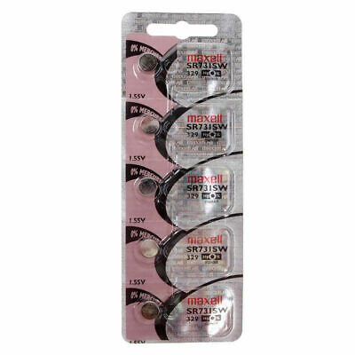 Maxell Silver Oxide Sr731 Sw Watch Battery Button Cell 5 Pack