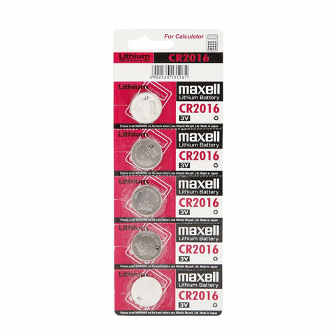 Maxell Lithium Battery Cr2016 3 V Coin Cell 5 Pack